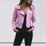 Retro Rivet Zipper Up Bomber Casual Outwear coats and jackets women