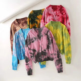 Loose Tie-dye Sweater Coat