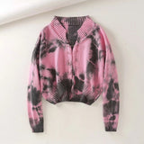 Loose Tie-dye Sweater Coat