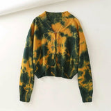 Loose Tie-dye Sweater Coat