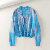 Loose Tie-dye Sweater Coat
