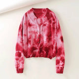 Loose Tie-dye Sweater Coat