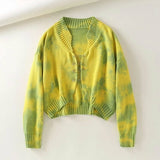 Loose Tie-dye Sweater Coat