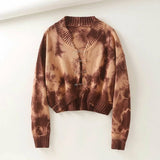 Loose Tie-dye Sweater Coat