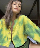 Loose Tie-dye Sweater Coat