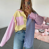 Oversized Striped Long Blouse Shirts