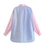 Oversized Striped Long Blouse Shirts