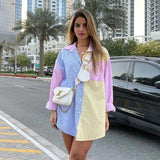 Oversized Striped Long Blouse Shirts