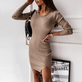 Women Split Buttons Dress