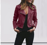 Retro Rivet Zipper Up Bomber Casual Outwear coats and jackets women