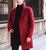 Mens Slim Fit Mid Length Overcoat