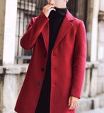Mens Slim Fit Mid Length Overcoat