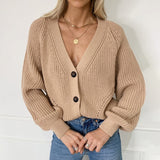 Casual Women Knitted Cardigans Sweater Fashion Oversize Top 2020
