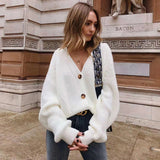 Casual Women Knitted Cardigans Sweater Fashion Oversize Top 2020